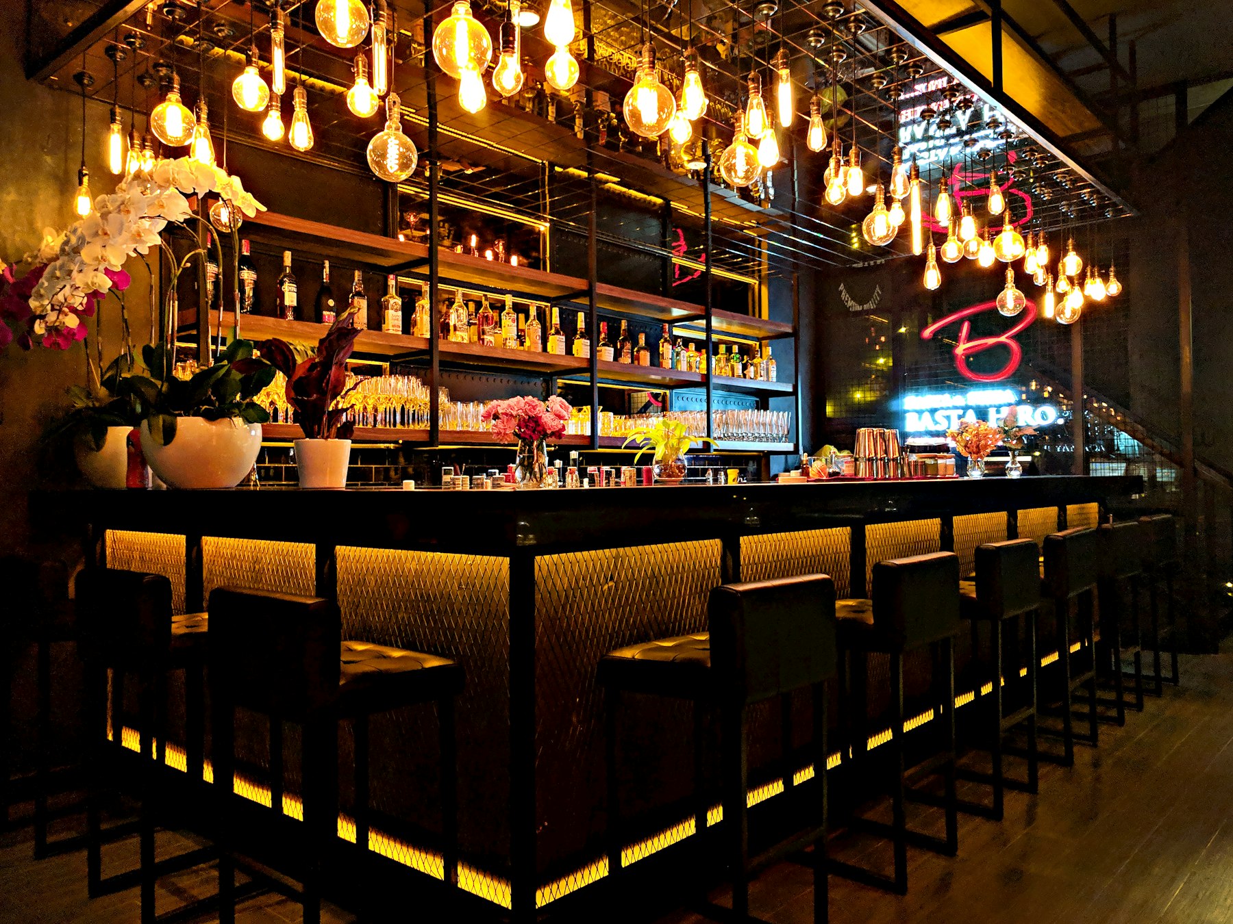 Sports bar interior packed with televisions