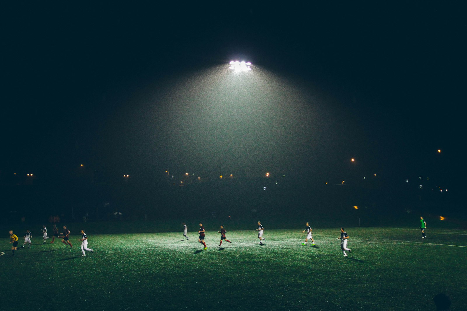Soccer stadium during a match